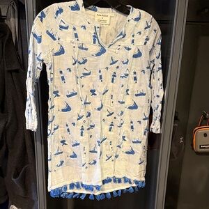 Roller Rabbit Nautical Blue and White Kids Blouse